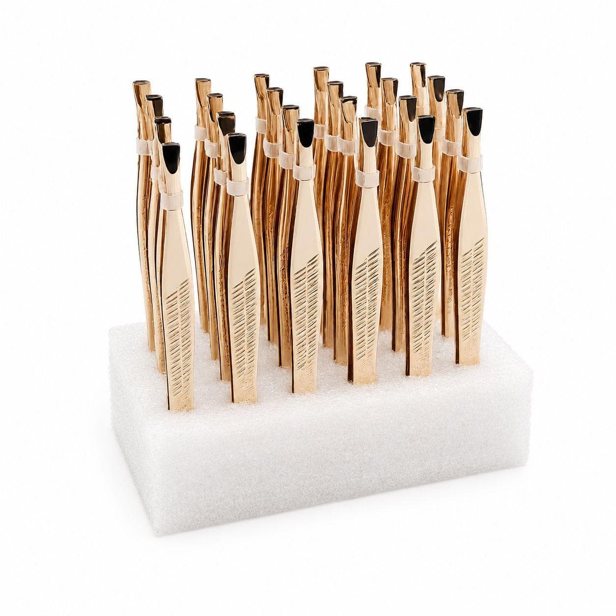 English: Golden Eyebrow Tweezers (24 PCS) 5