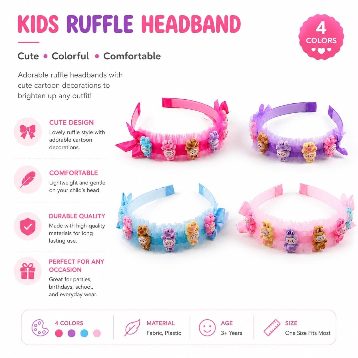 Kids Cartoon Character Headband 8