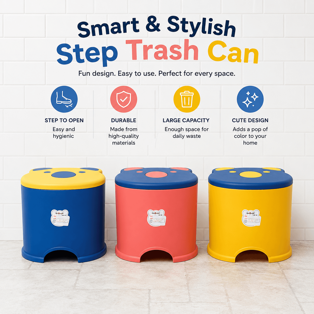Kids Bear Stool with Storage 8