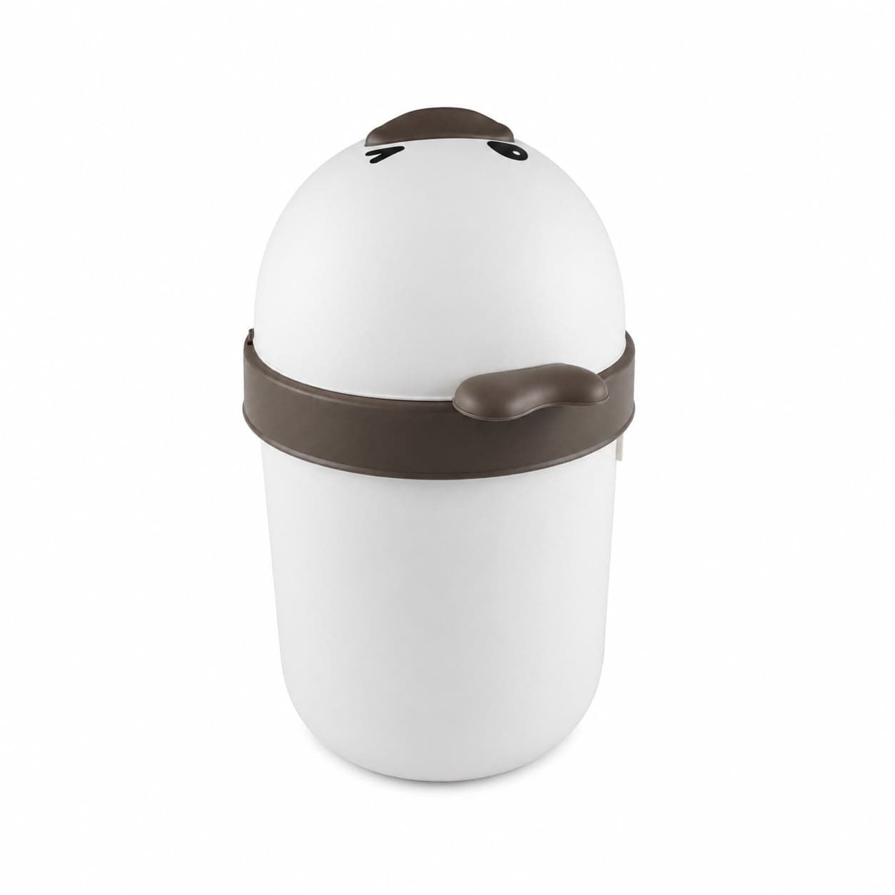 Cartoon Duck Trash Bin with Lid (Beige) 2