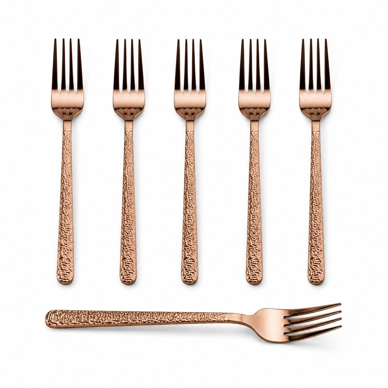 Elegant Rose Gold Stainless Steel Dinner Fork 7