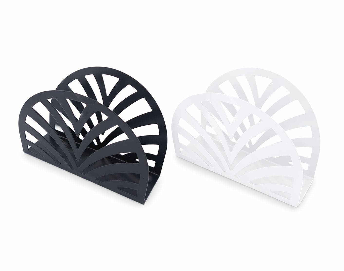 Modern Black Metal Geometric Napkin Holder for Dining Table 4
