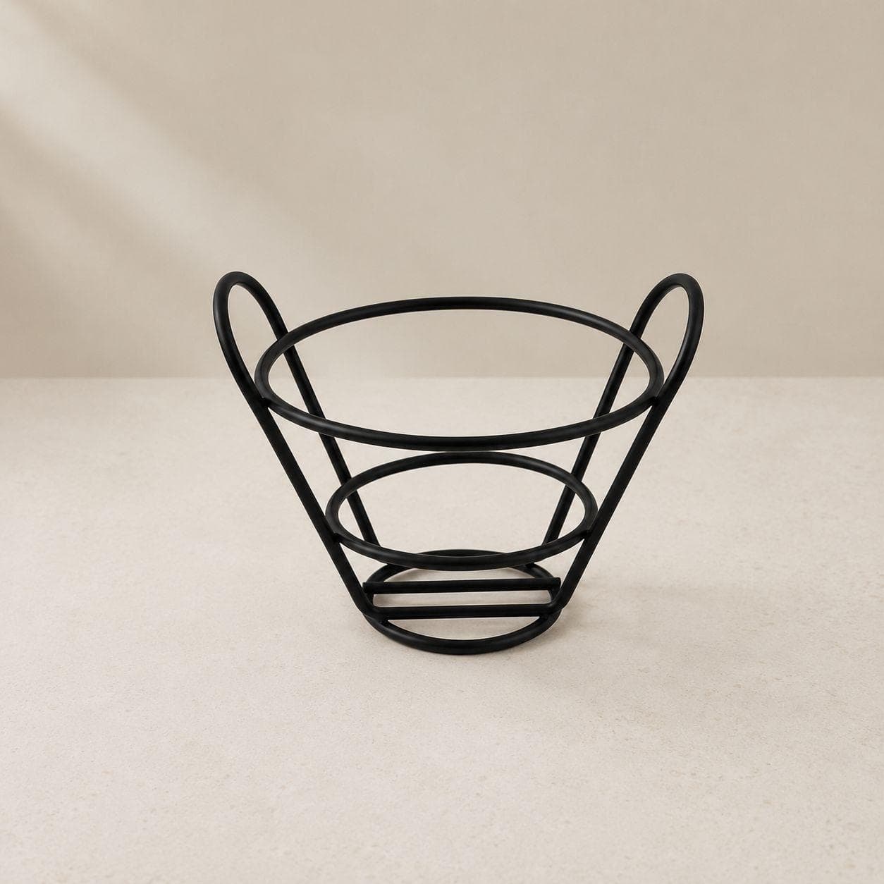 Metal Fries Serving Basket — Black, 10.5 cm 4
