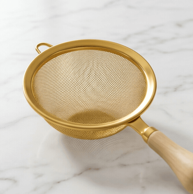 Mesh Strainer BSH1636 (304 Stainless Steel, 10#, Wooden Handle)