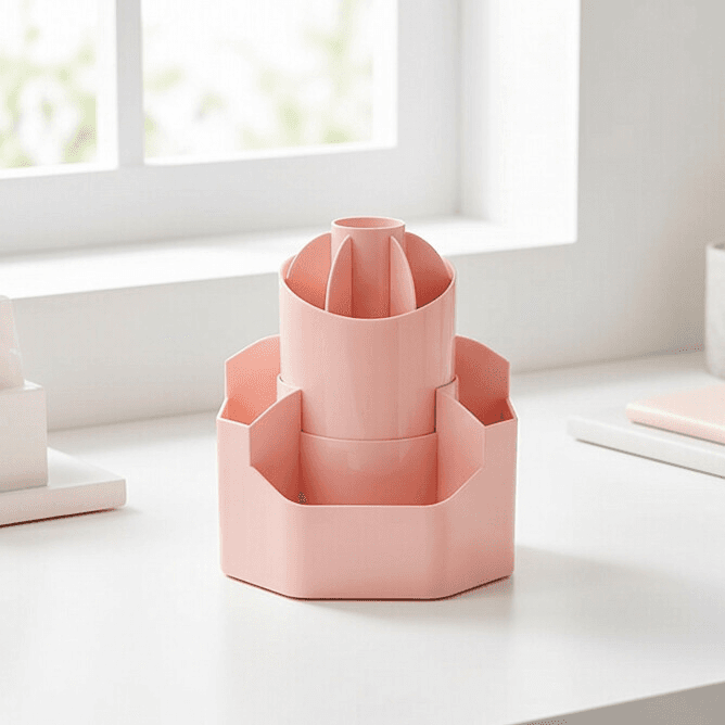 Rotating Cosmetic Organizer (Pink)