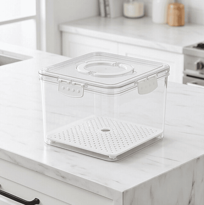 O10-133772S45 Refrigerator Storage Box Large Short-Style 4-Compartment
