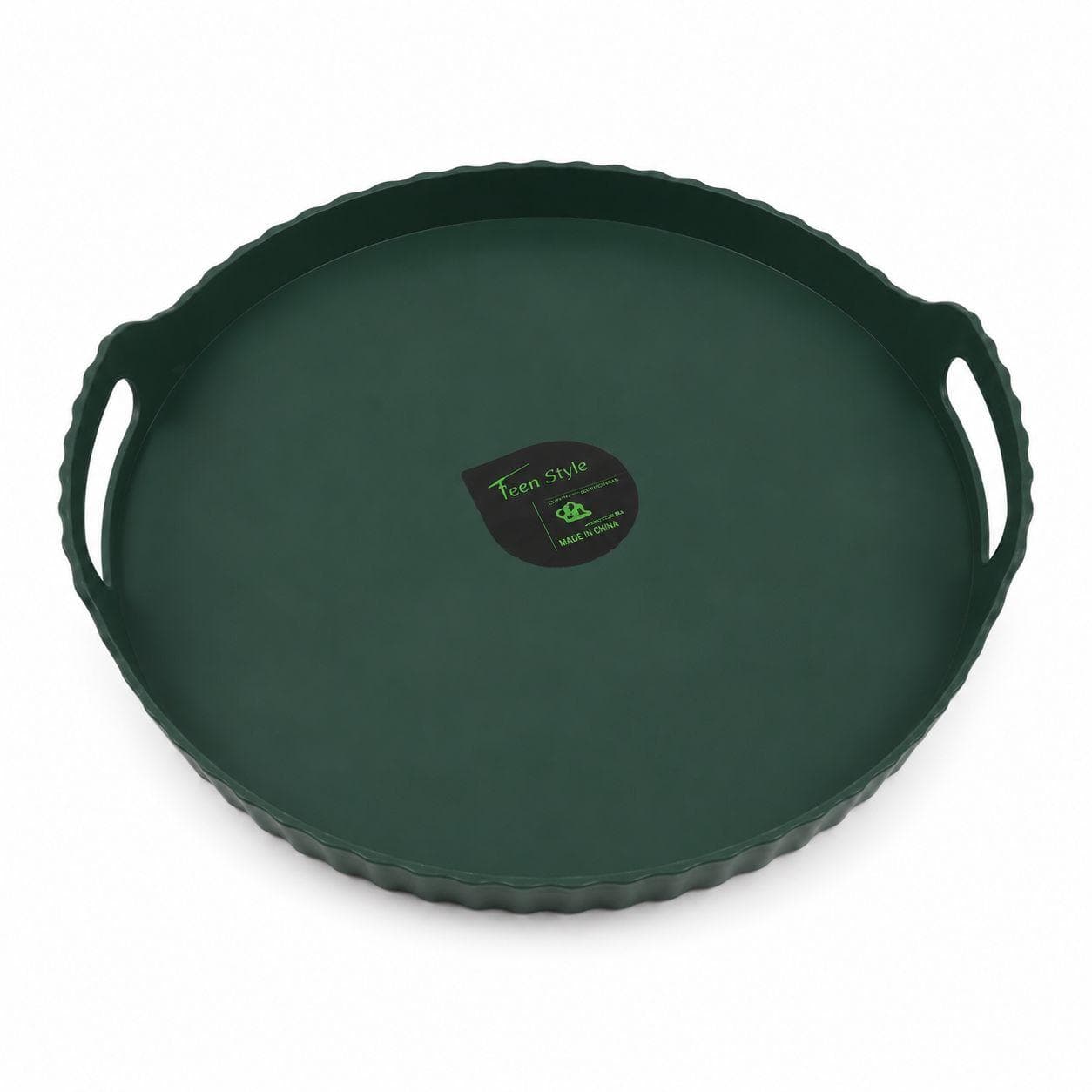 Round Plastic Serving Tray with Handles(31×2.5) 3