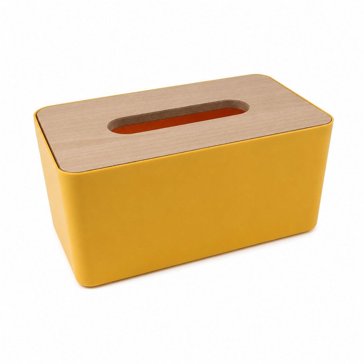 Tissue Box with Wooden Lid (21×13×9 cm) 7