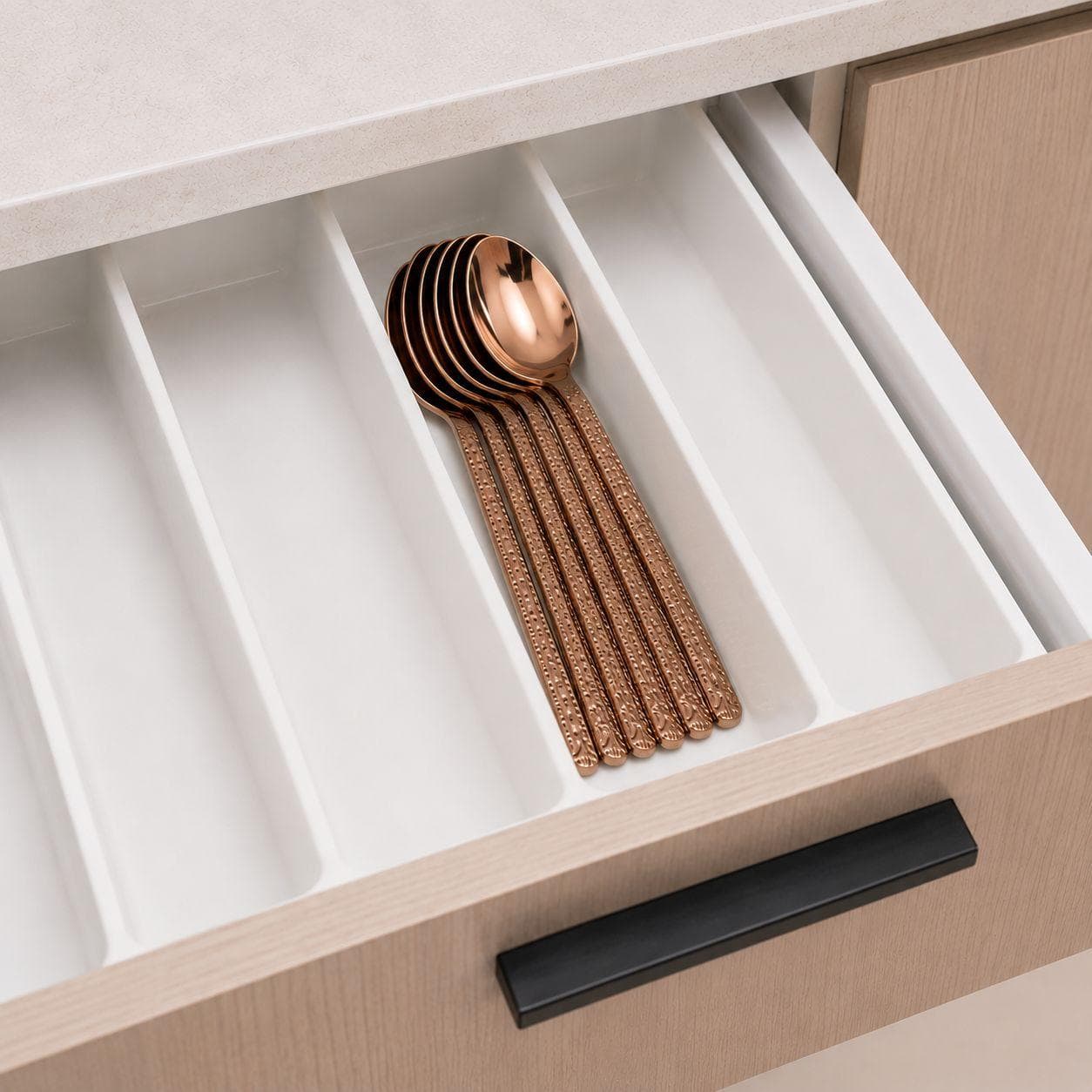 Elegant Rose Gold Stainless Steel Dinner Spoon 3