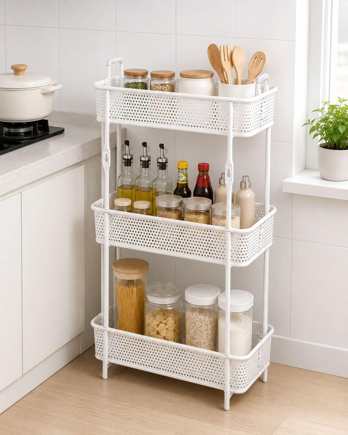 Tier Kitchen Organizer Rack for Spices and Bottles 3