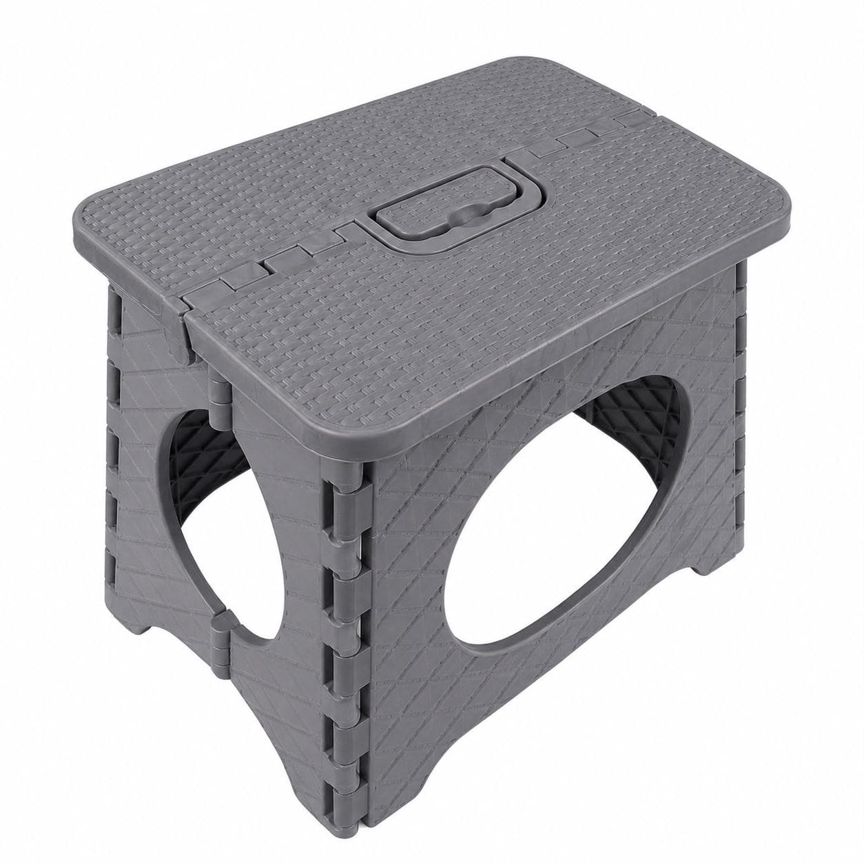 Foldable Multi-purpose Plastic Stool (Grey / Orange / Green) 5