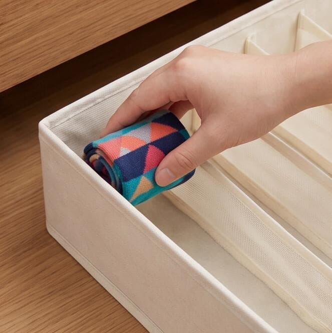 Practical 7-grid storage organizer designed to neatly arrange underwear 3