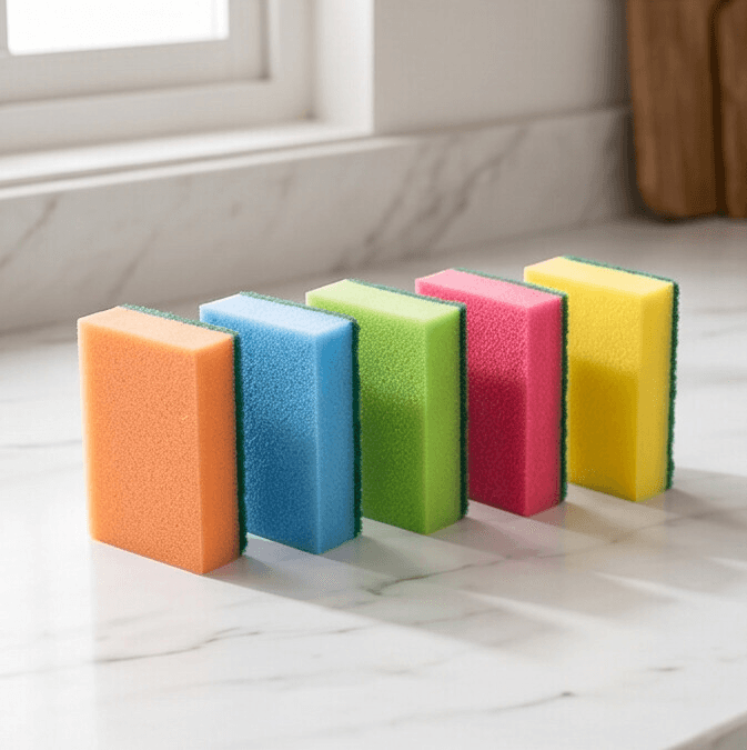 MultiColorMulti-Purpose Cleaning Sponge - 10 Pcs