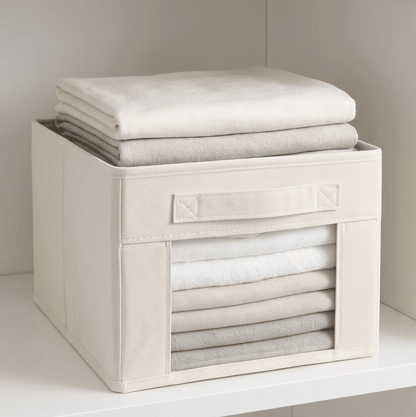 Fabric Storage Box Set – Multi-Size  wardrobe organizers for clothes, shirts, and accessories 4