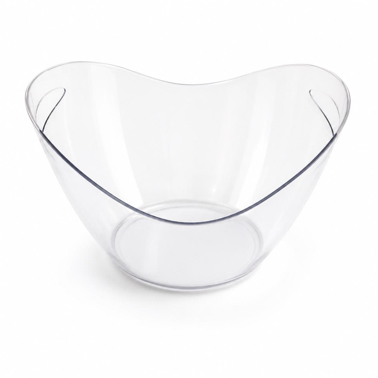 Curved Transparent Plastic Serving Bowl 2