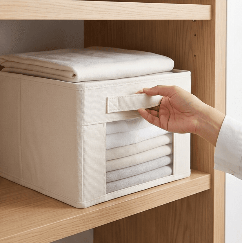Fabric Storage Box Set – Multi-Size  wardrobe organizers for clothes, shirts, and accessories 5
