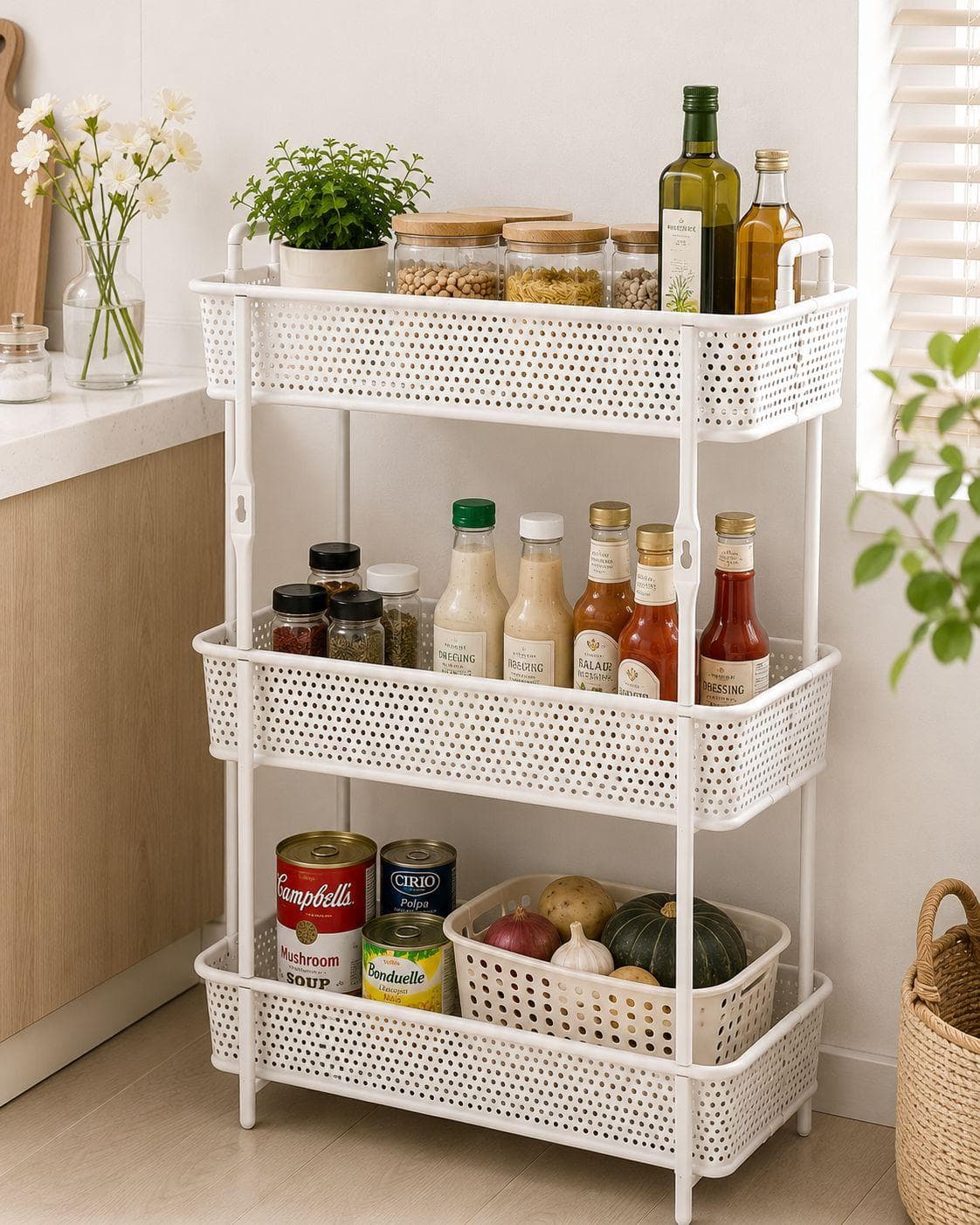 Tier Kitchen Organizer Rack for Spices and Bottles 2