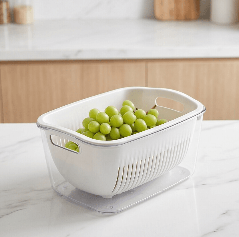 White Plastic Drain Basket