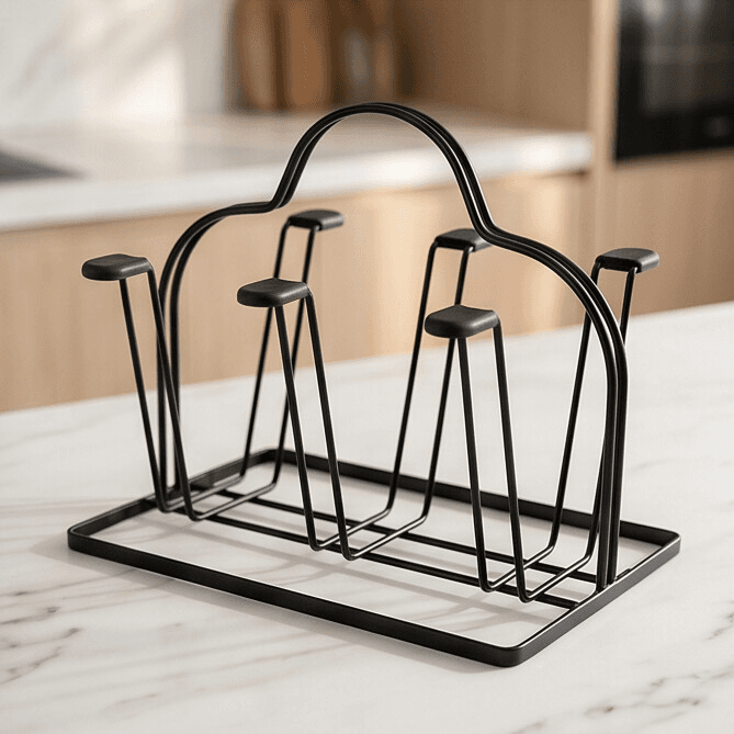 Cup Black Metal Glass Holder