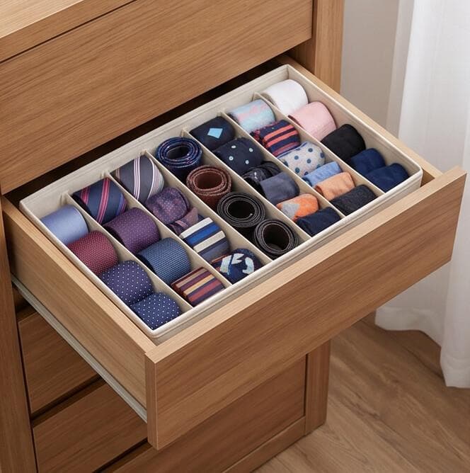 Practical 7-grid storage organizer designed to neatly arrange underwear 6