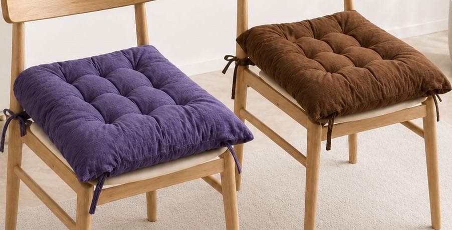 Foldable Seat Cushion Brown & Green 40×40cm