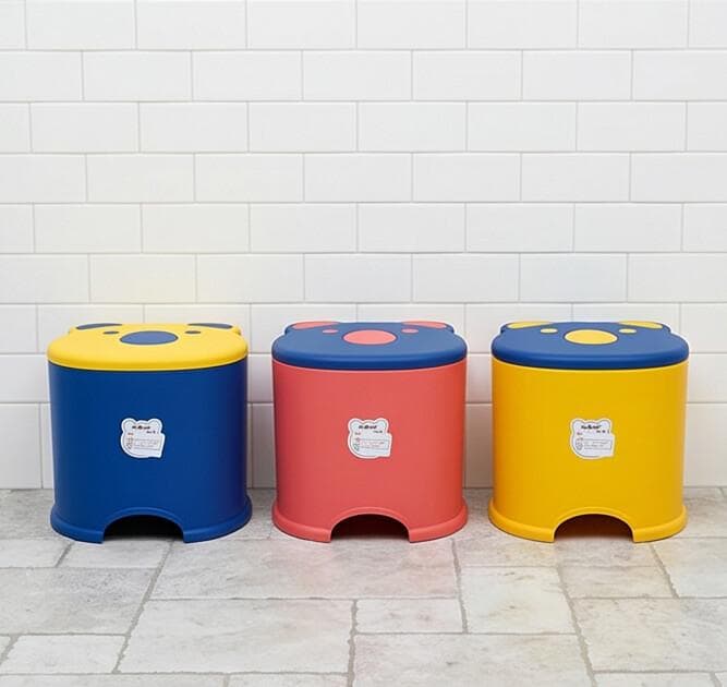 Kids Bear Stool with Storage 5