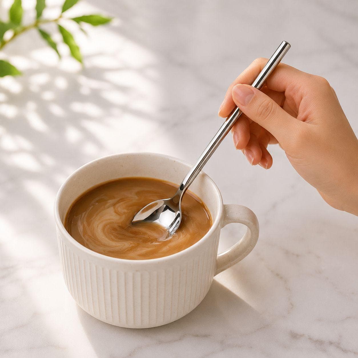 6-piece gold teaspoon set with an elegant design, perfect for daily serving. 7