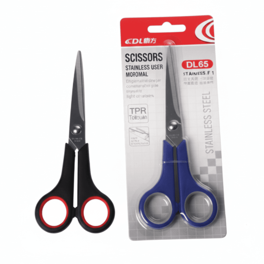 DL Office Stainless Steel Scissors – Comfortable Non-Slip Handle for Office, School & Home Use (17cm) 5