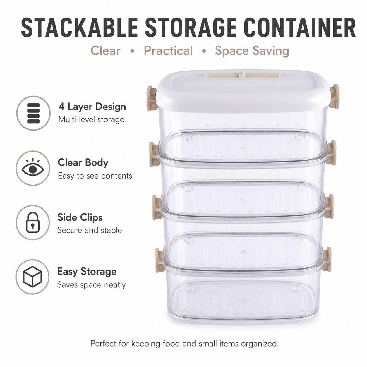 Q31-1104015 Large Spice Storage Box 4-Layer Single Layer 550ML 6