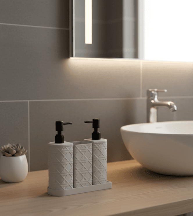 Double-Headed Semi-Circular 4-Piece Set (23.6×8.8×19) 2