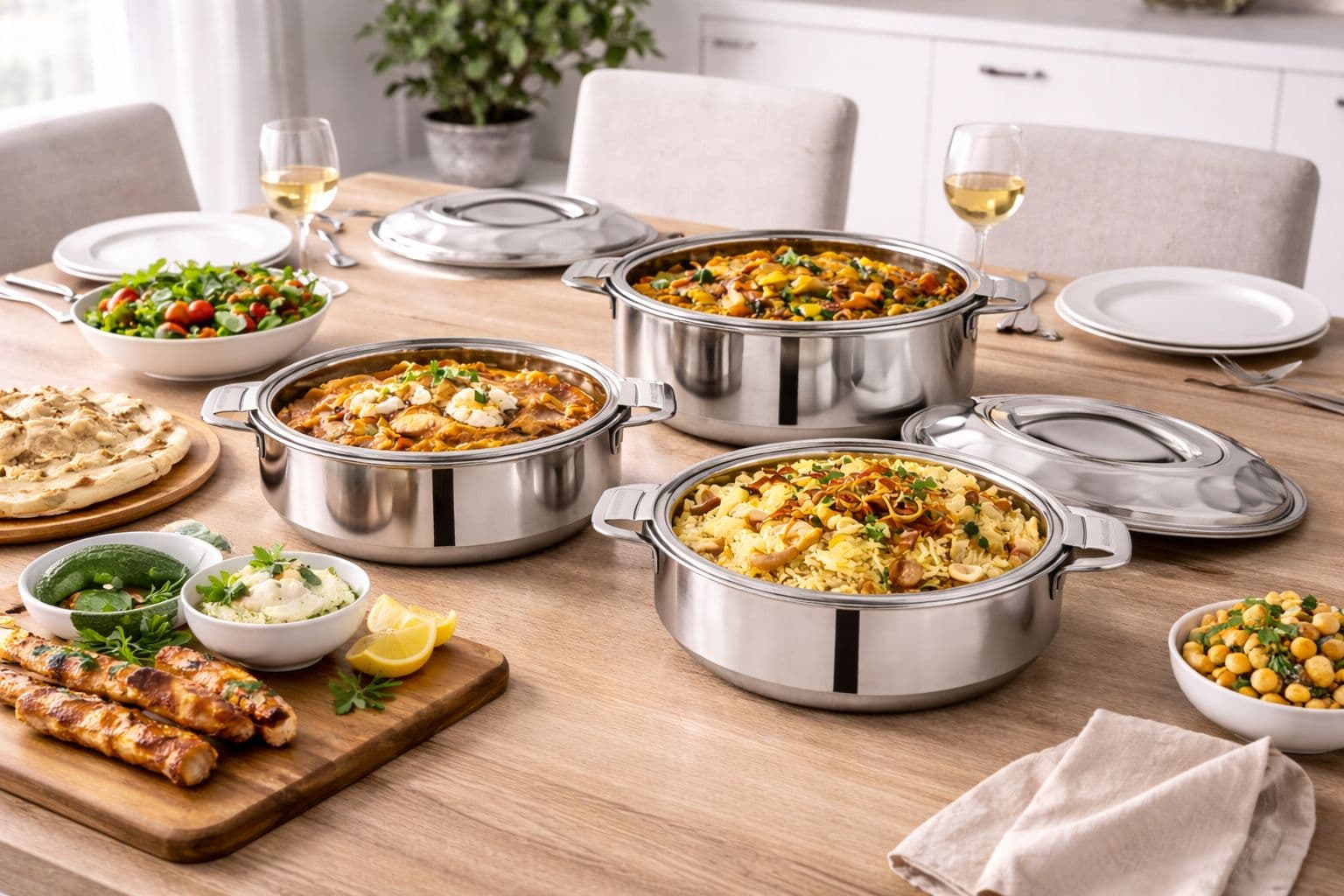 Stainless Steel Insulated Hot Pot Set – Premium Design with Multiple Sizes, Keeps Food Hot for Long Hours, Ideal for Daily Use or Travel 2