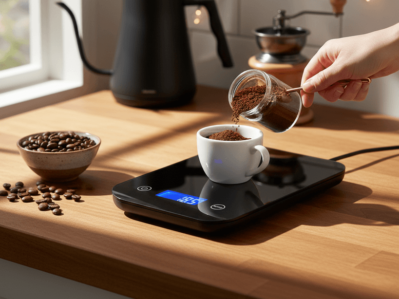 Small High-Precision Digital Electronic Scale – LCD Display – Black Color 5