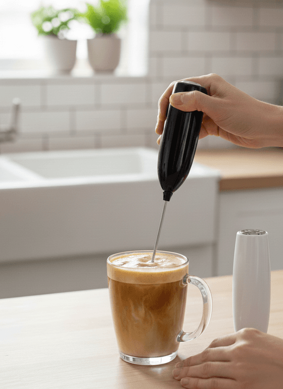Portable Electric Milk Frother for Coffee and Cappuccino 2